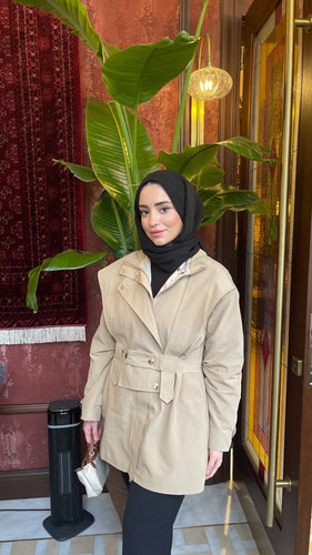 Tasarım Bej Trençkot