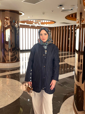 Kapitone lacivert mont