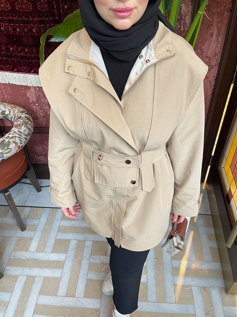 Tasarım Bej Trençkot